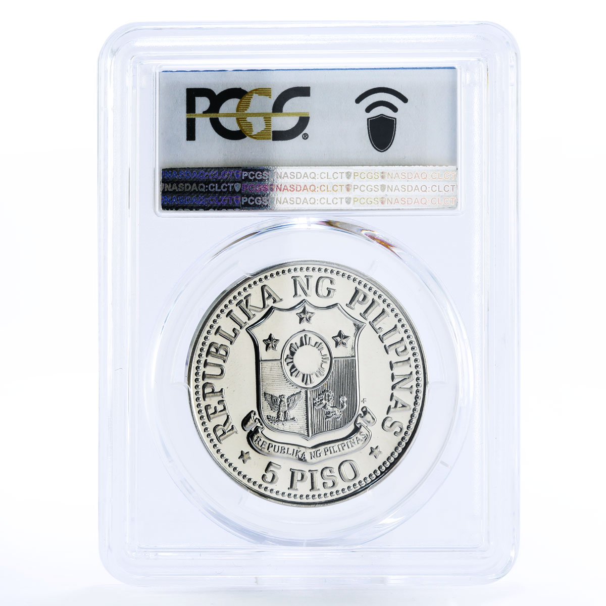 Philippines 5 piso Ferdinand E Marcos PL69 PCGS nickel coin 1976