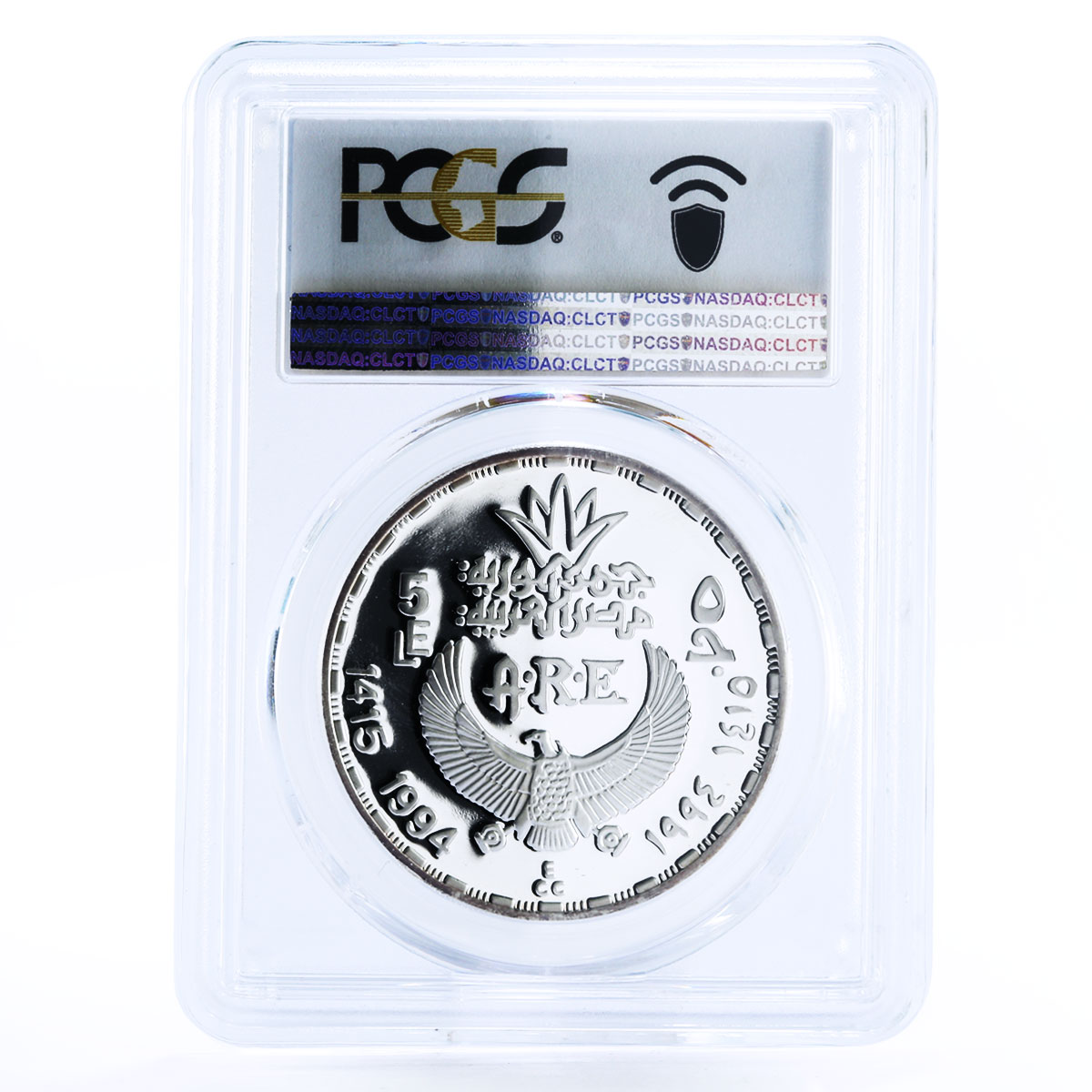 Egypt 5 pounds African Wildlife Egyptian Gazelle PR70 PCGS silver coin 1994