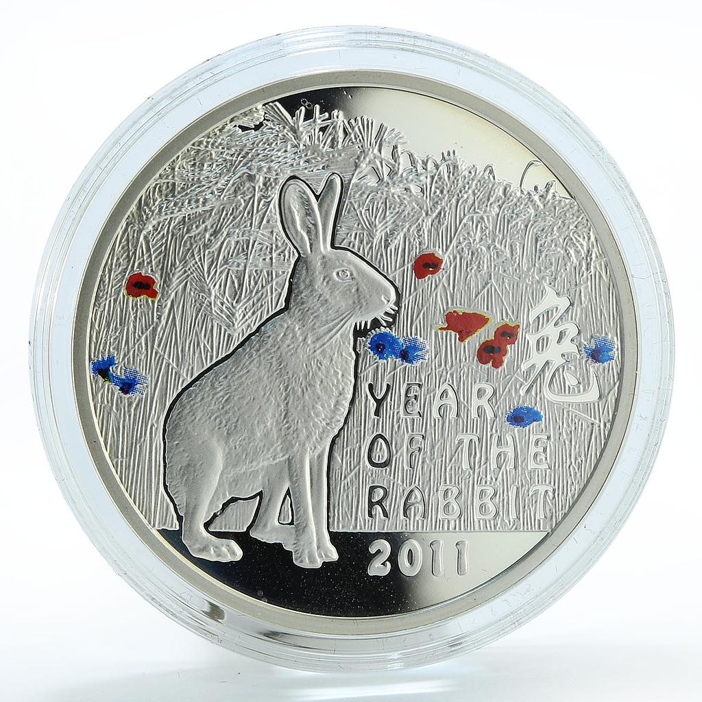 Niue 1 dollar Year of the Rabbit silver proof 1 oz coin 2010