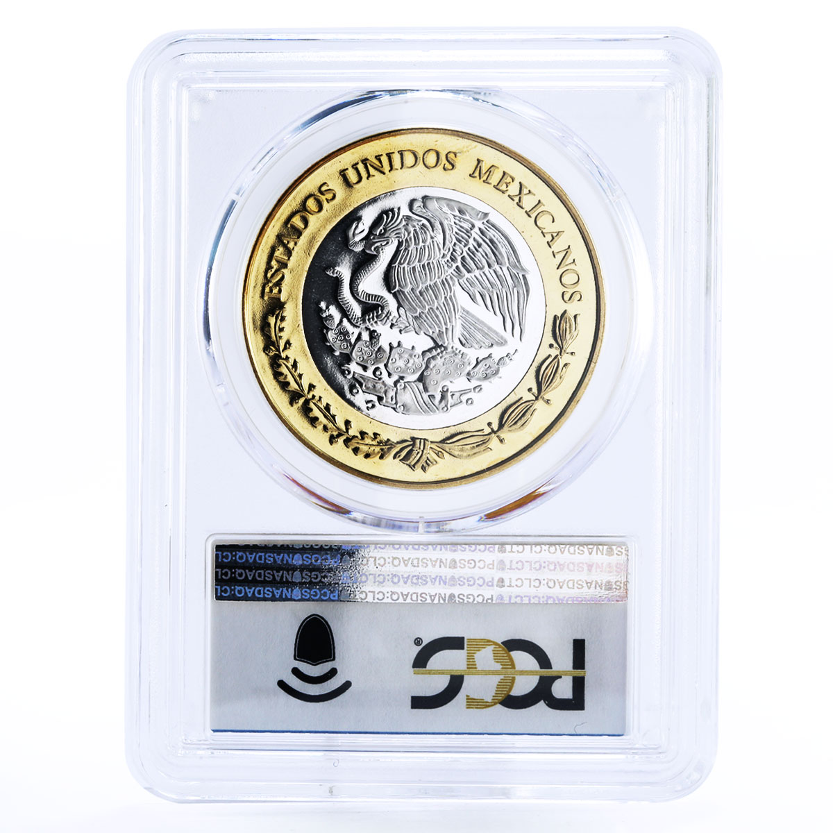 Mexico 100 pesos Numismatic Heritage Zacatecas 8R PL69 PCGS bimetal coin 2012