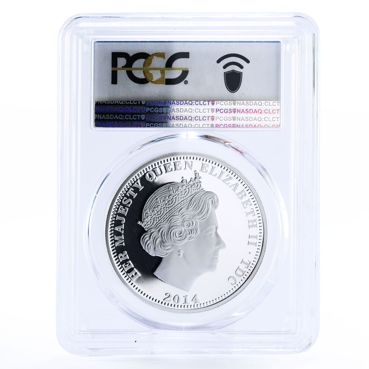 Tristan da Cunha 1 crown 300 Years of King George I PR70 PCGS silver coin 2014