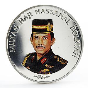 Brunei 50 dollars Birthday of Haji Hassanal Bolkiah colored silver coin 1996