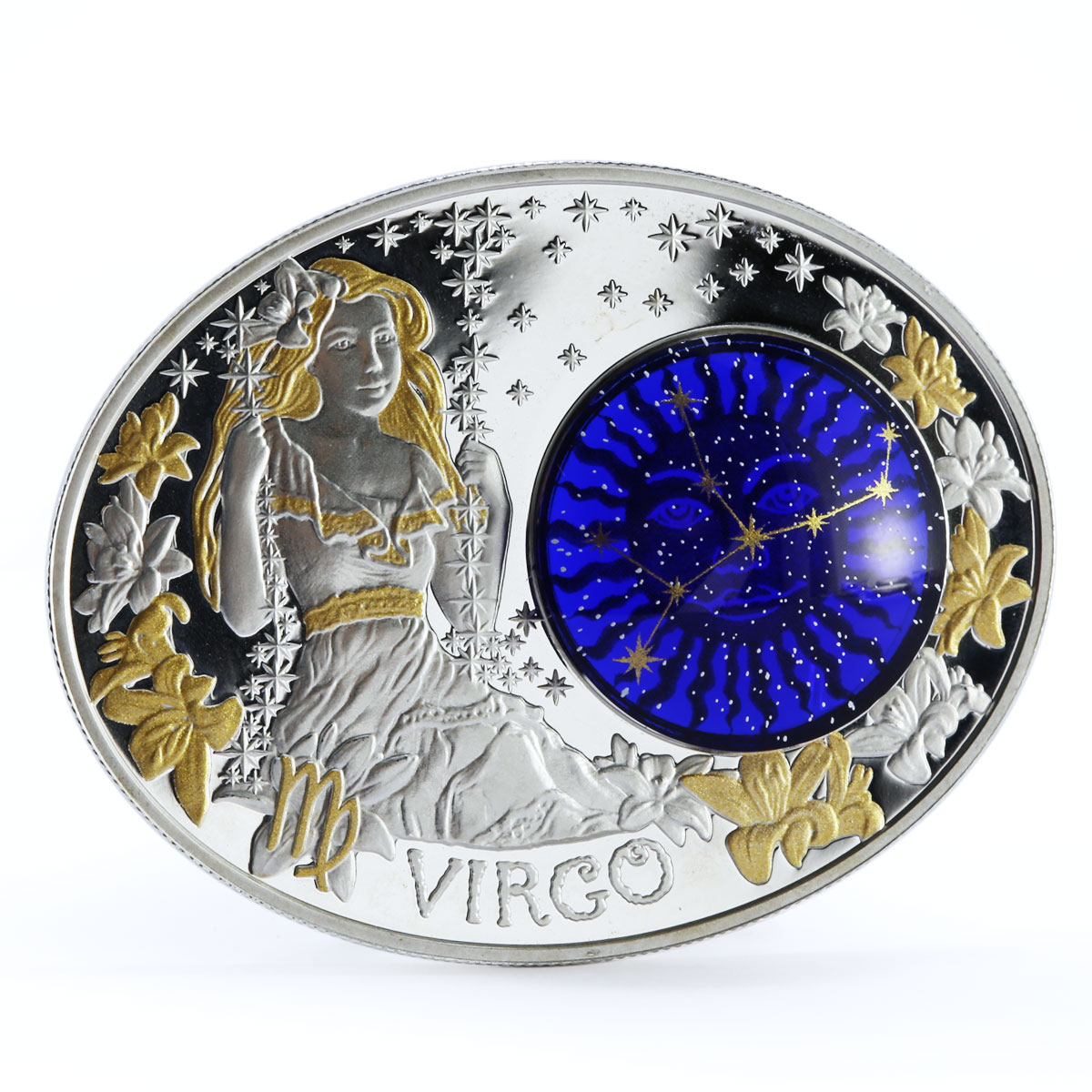 Macedonia 10 denari Zodiac Signs series Virgo 3D silver coin 2014