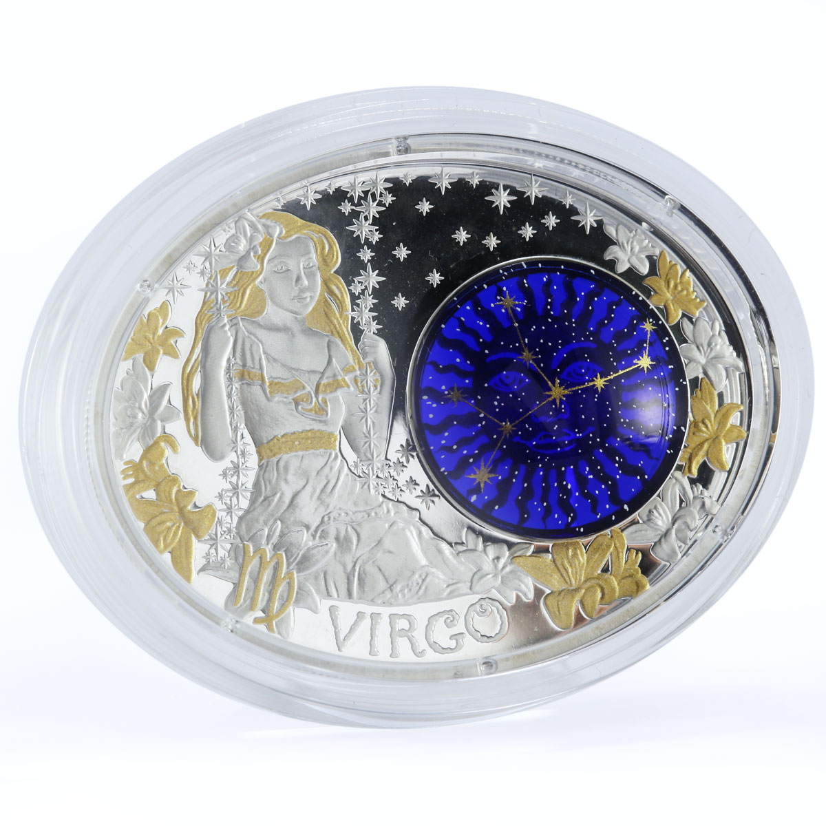 Macedonia 10 denari Zodiac Signs series Virgo 3D silver coin 2014