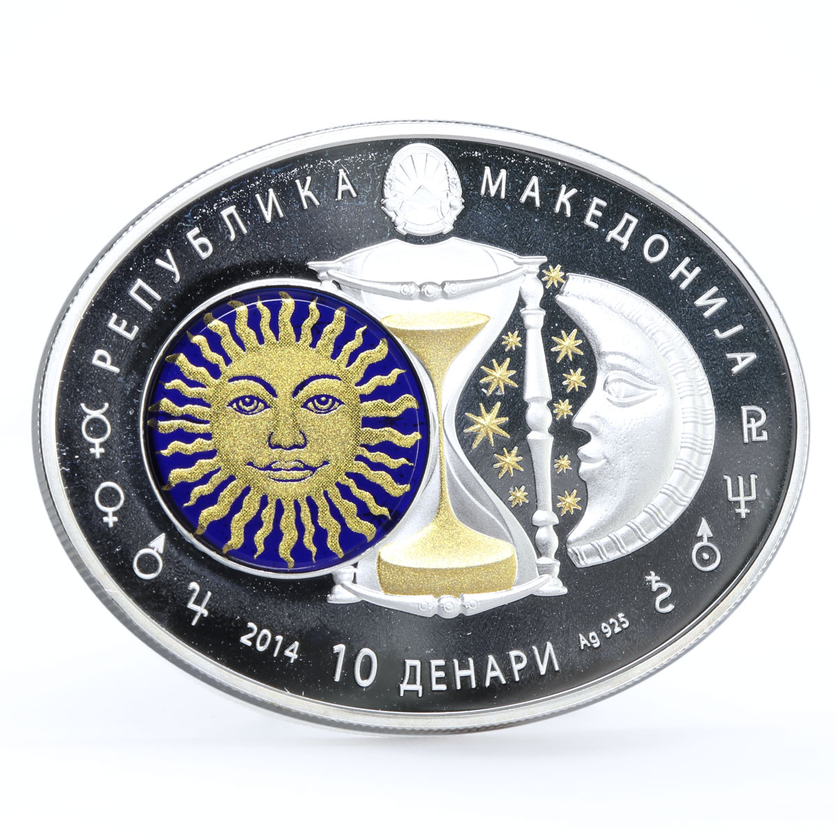 Macedonia 10 denari Zodiac Signs series Virgo 3D silver coin 2014