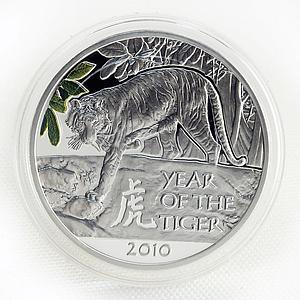 Niue 1 dollar Year of the Tiger Lunar Calendar silver coin 2009