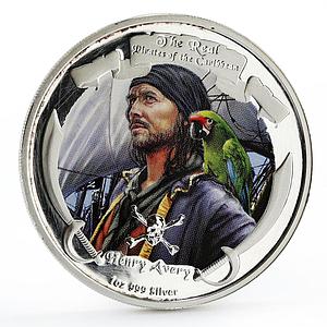 Niue 2 dollars Pirates of the Caribbean Henry Avery colored silver coin 2011