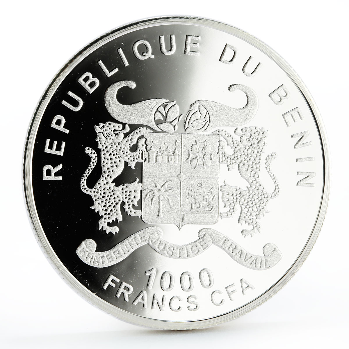 Benin 1000 francs Romantic Places London colored silver coin 2014