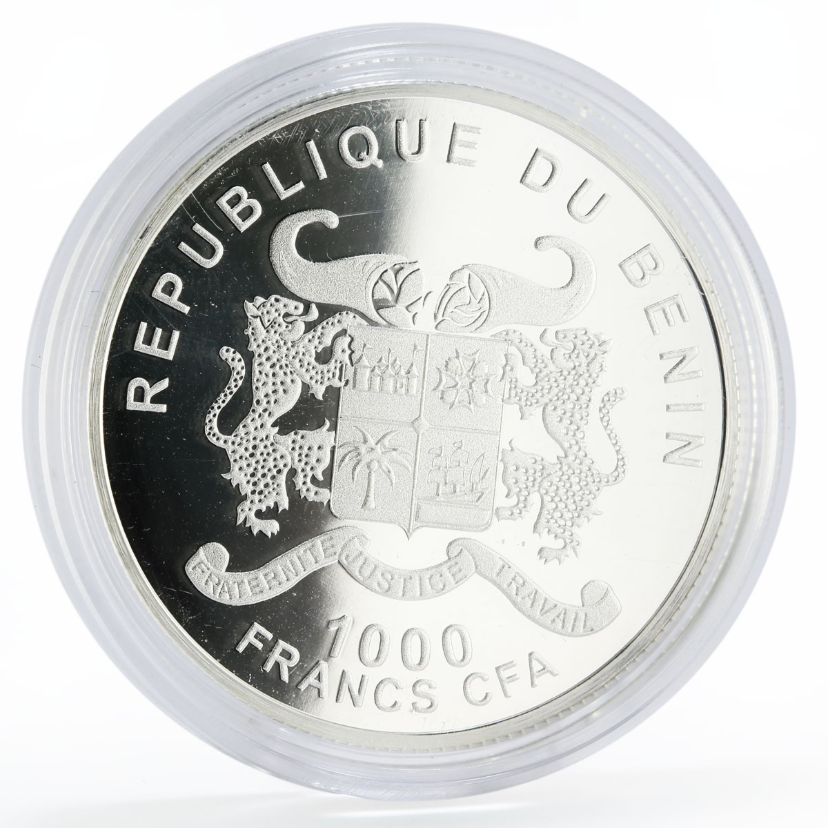 Benin 1000 francs Romantic Places London colored silver coin 2014
