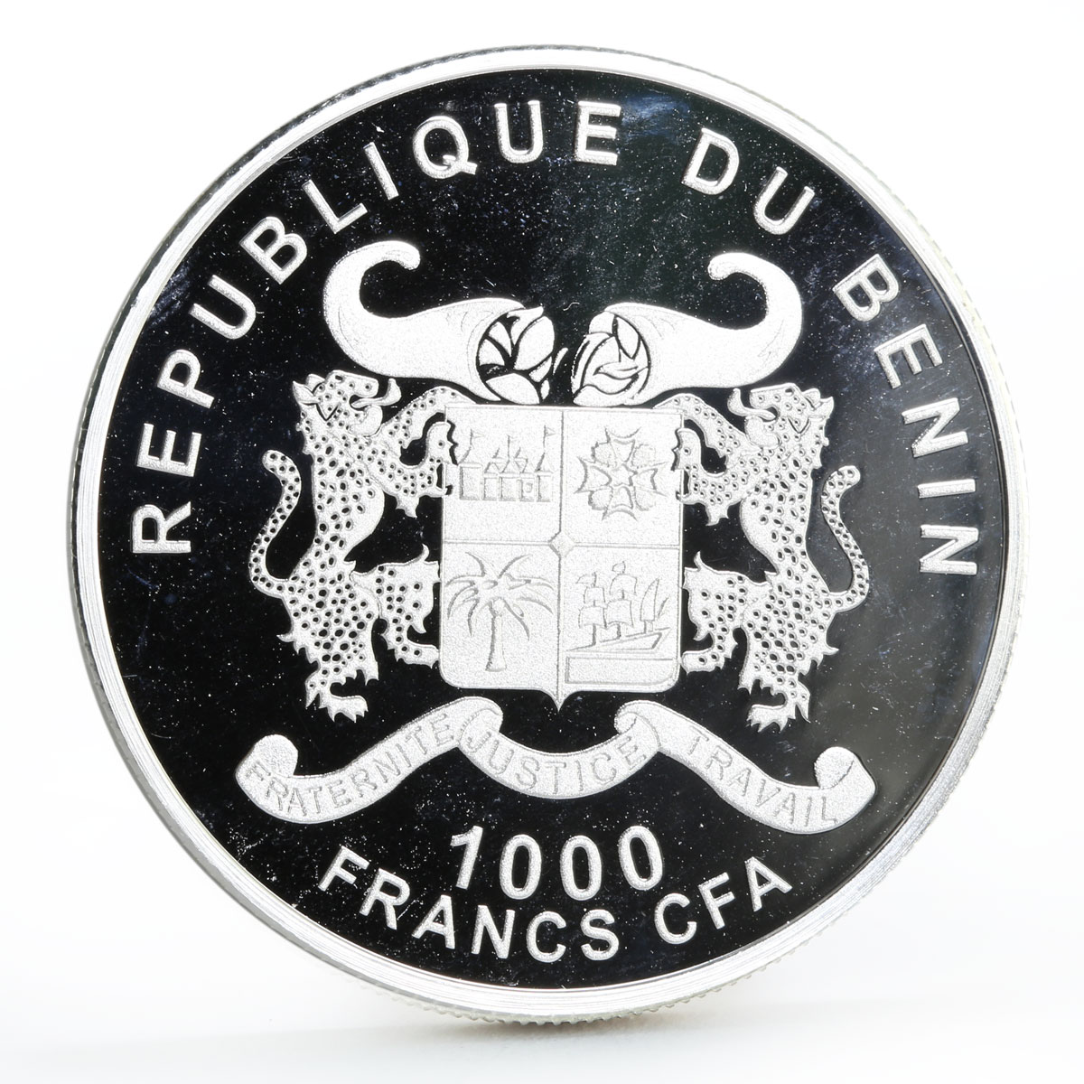 Benin 1000 francs Romantic Places London colored silver coin 2014