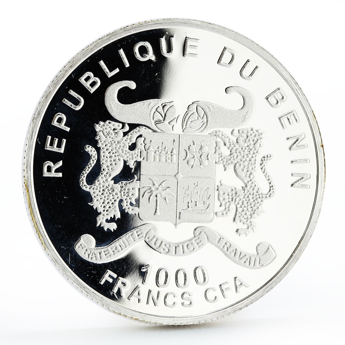 Benin 1000 francs Romantic Places Bavaria colored silver coin 2013