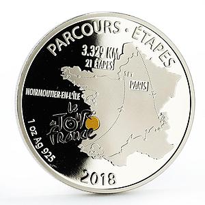 Djibouti 200 francs Tour de France Cycling Track Map coin 2018