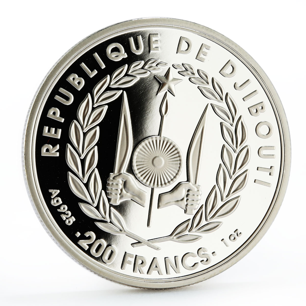 Djibouti 200 francs Tour de France Cycling Track Map coin 2018