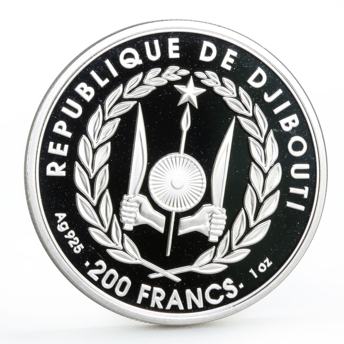 Djibouti 200 francs Tour de France Cycling Track Map coin 2018