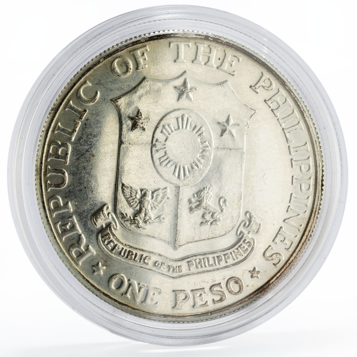 Philippines 1 peso 25th Anniversary of Bataan Day silver coin 1967