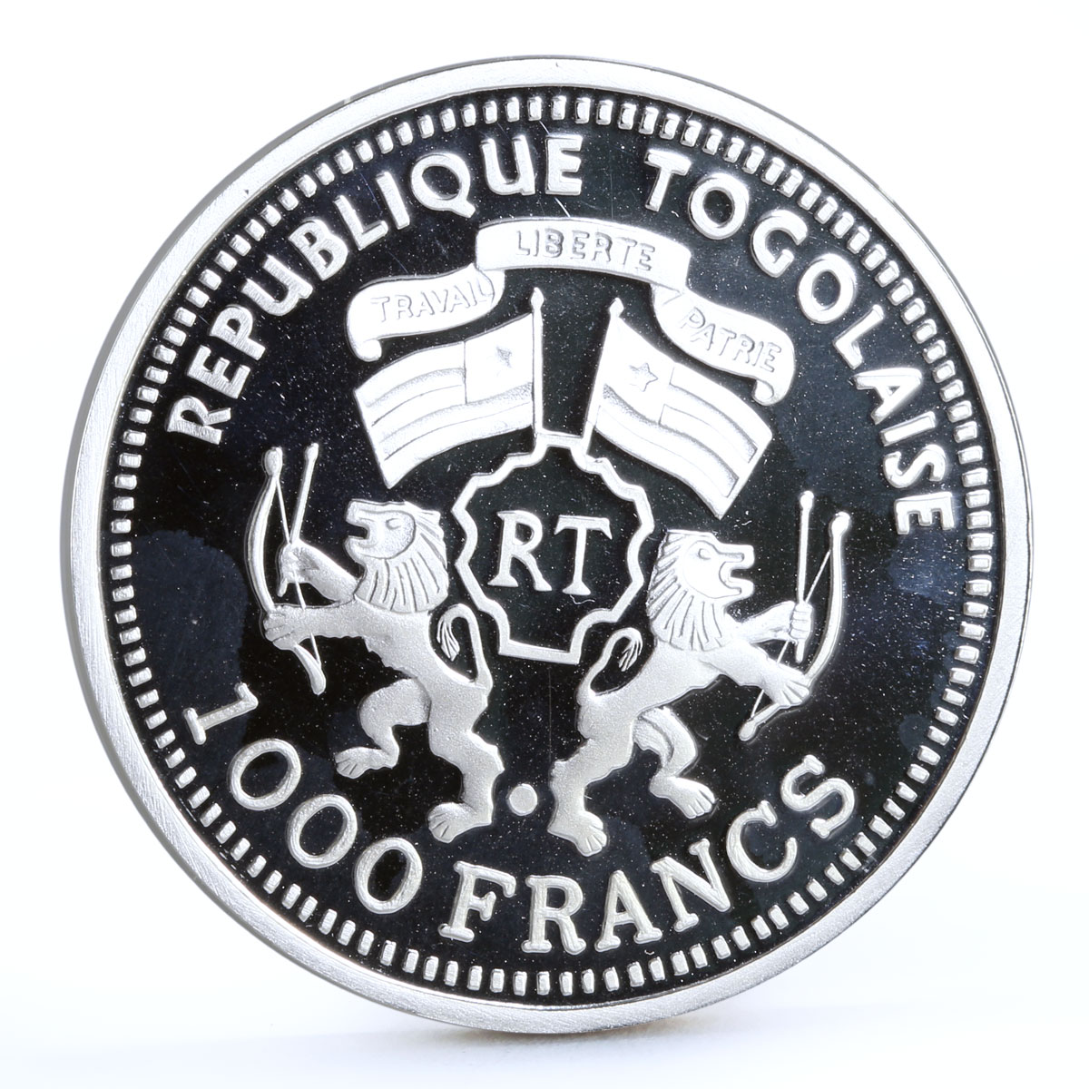 Togo 1000 francs Reformation Martin Luther proof silver coin 1999