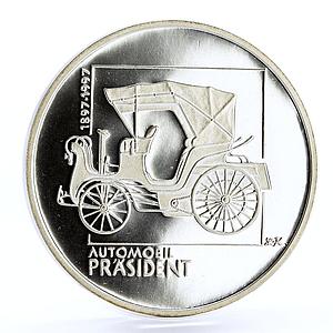 Czech Republic 200 korun Old Cars Retro Auto President proof silver coin 1997