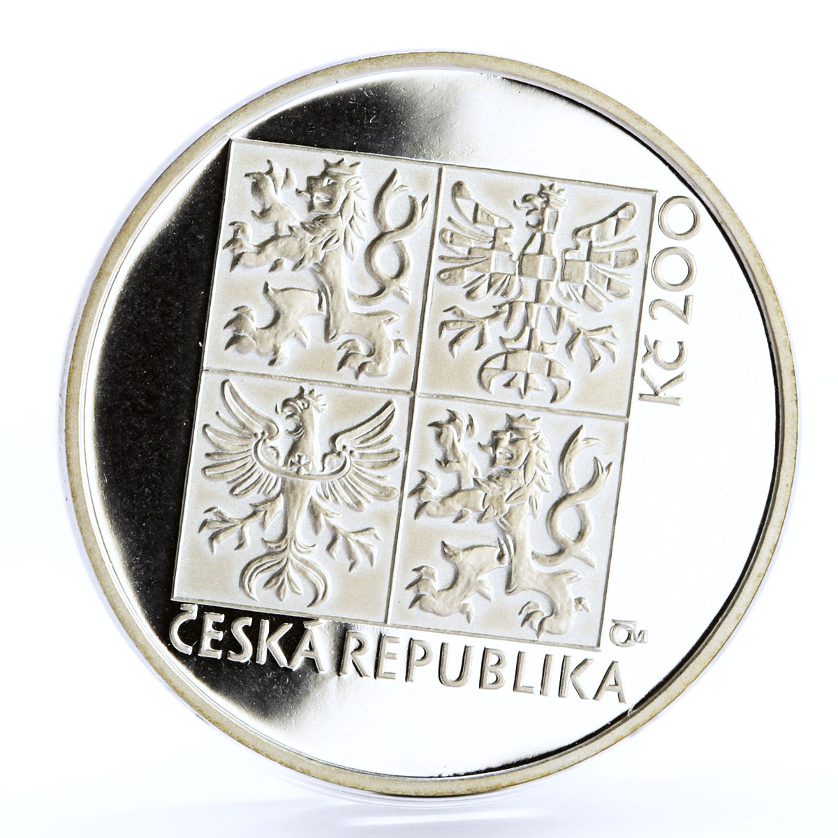 Czech Republic 200 korun Old Cars Retro Auto President proof silver coin 1997