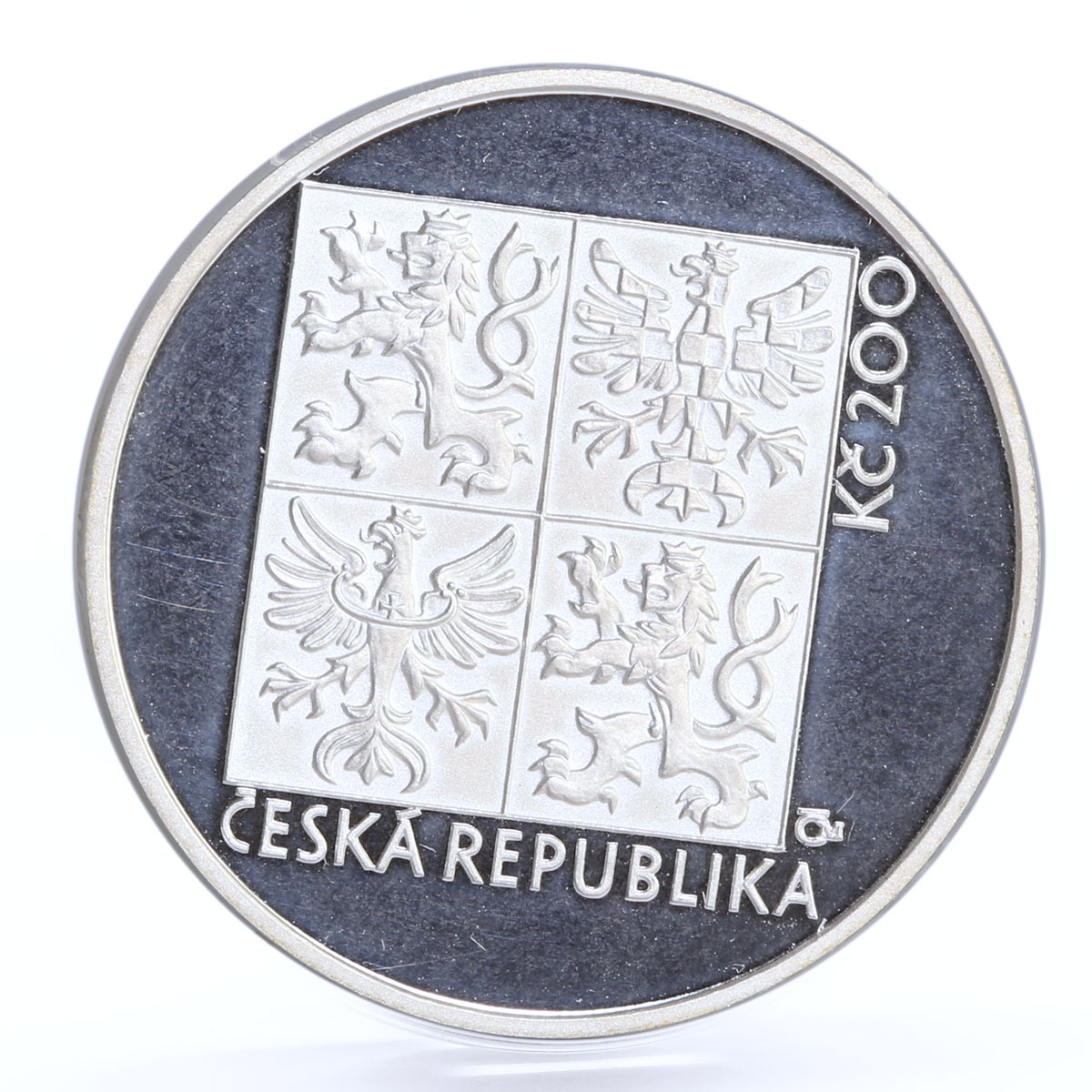 Czech Republic 200 korun Old Cars Retro Auto President proof silver coin 1997