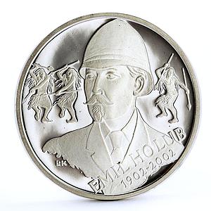 Czech Republic 200 korun Doctor and Expeditor Emil Holub proof silver coin 2002