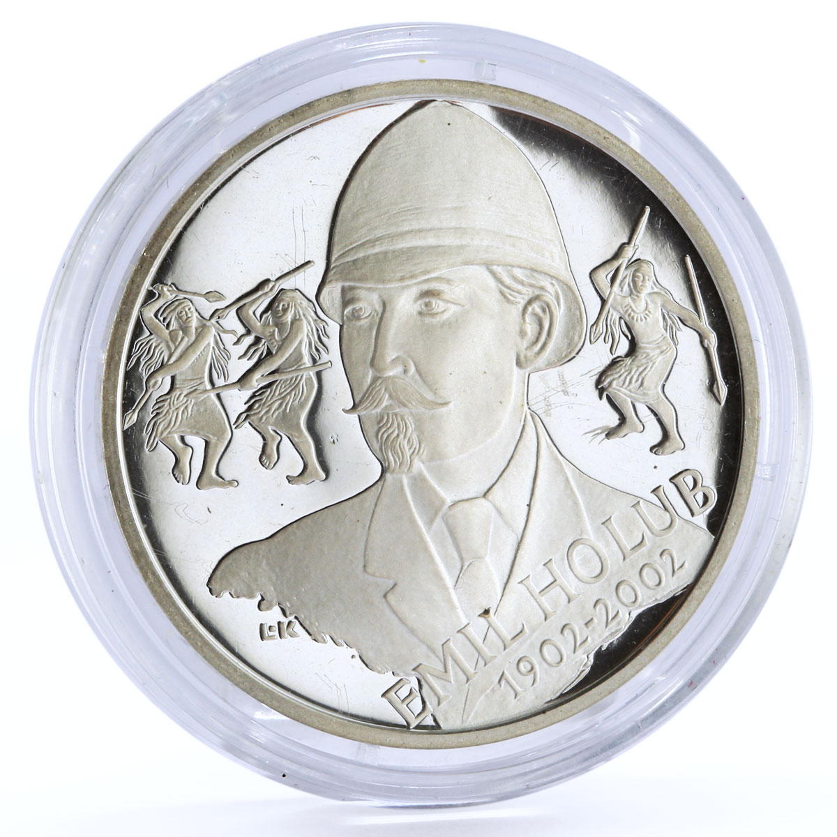 Czech Republic 200 korun Doctor and Expeditor Emil Holub proof silver coin 2002