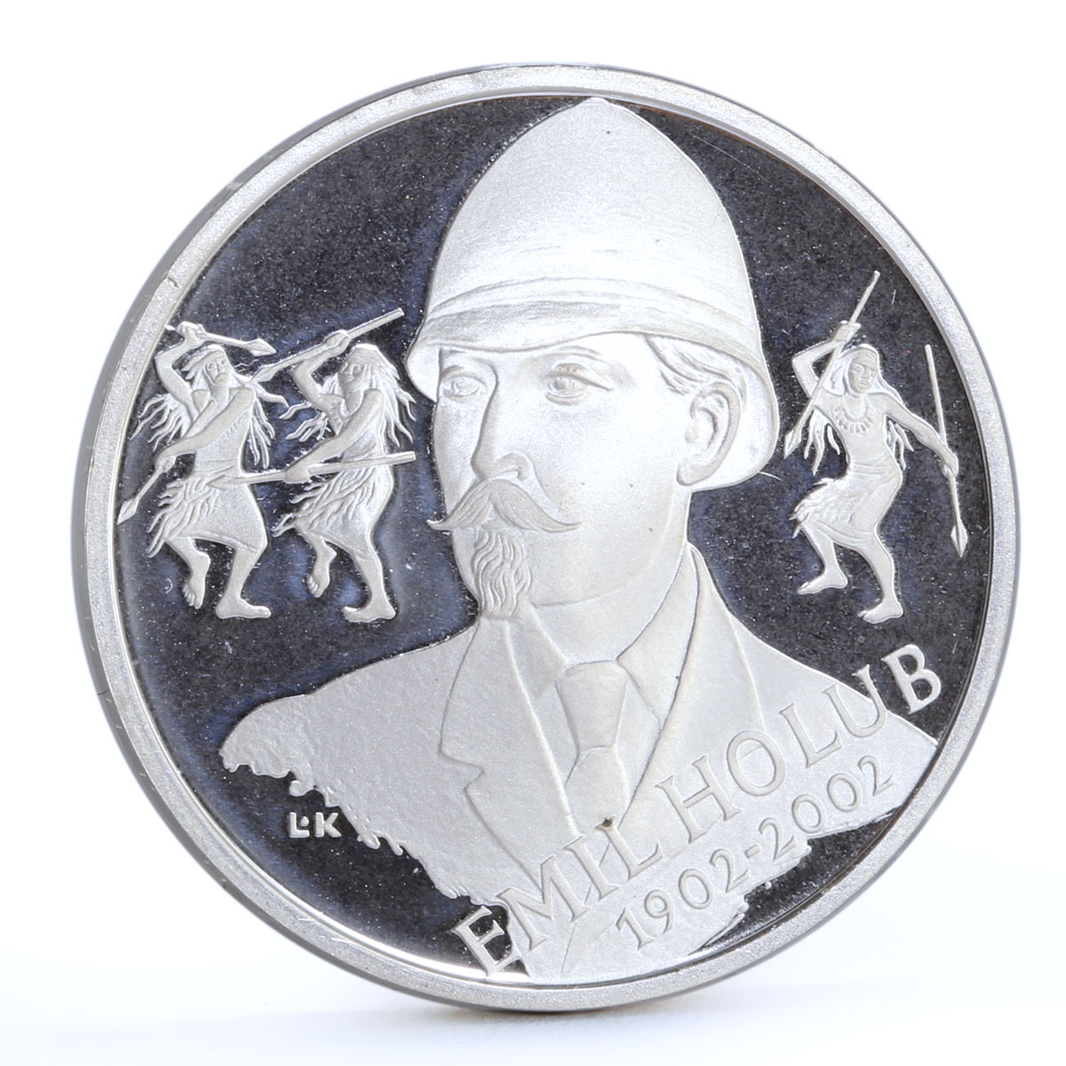 Czech Republic 200 korun Doctor and Expeditor Emil Holub proof silver coin 2002