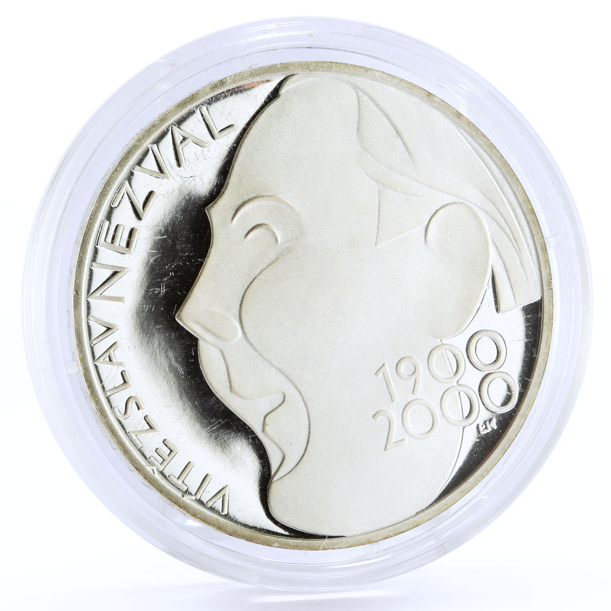 Czech Republic 200 korun Poet Vitezslav Nezval Literature proof silver coin 2000