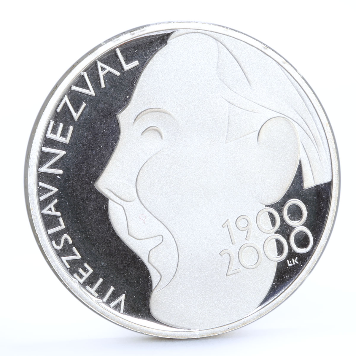 Czech Republic 200 korun Poet Vitezslav Nezval Literature proof silver coin 2000