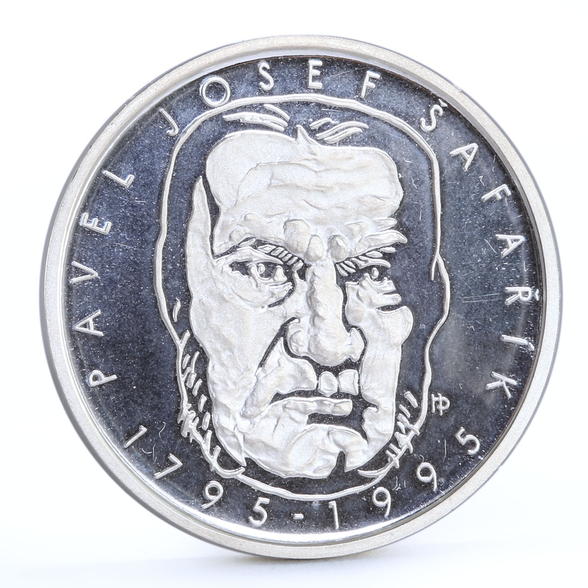 Czech Republic 200 korun Freedom Fighter Poet Josef Safarik silver coin 1995