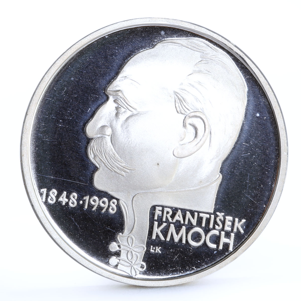 Czech Republic 200 korun Composer Frantisek Kmoch Music Art silver coin 1998
