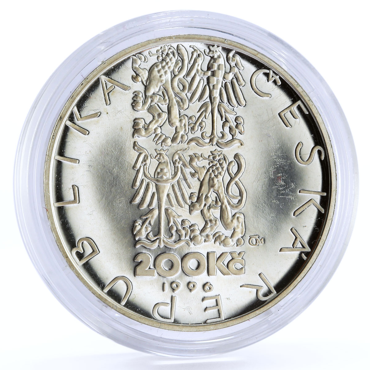 Czech Republic 200 korun Jean-Baptist Gaspard Deburau proof silver coin 1996