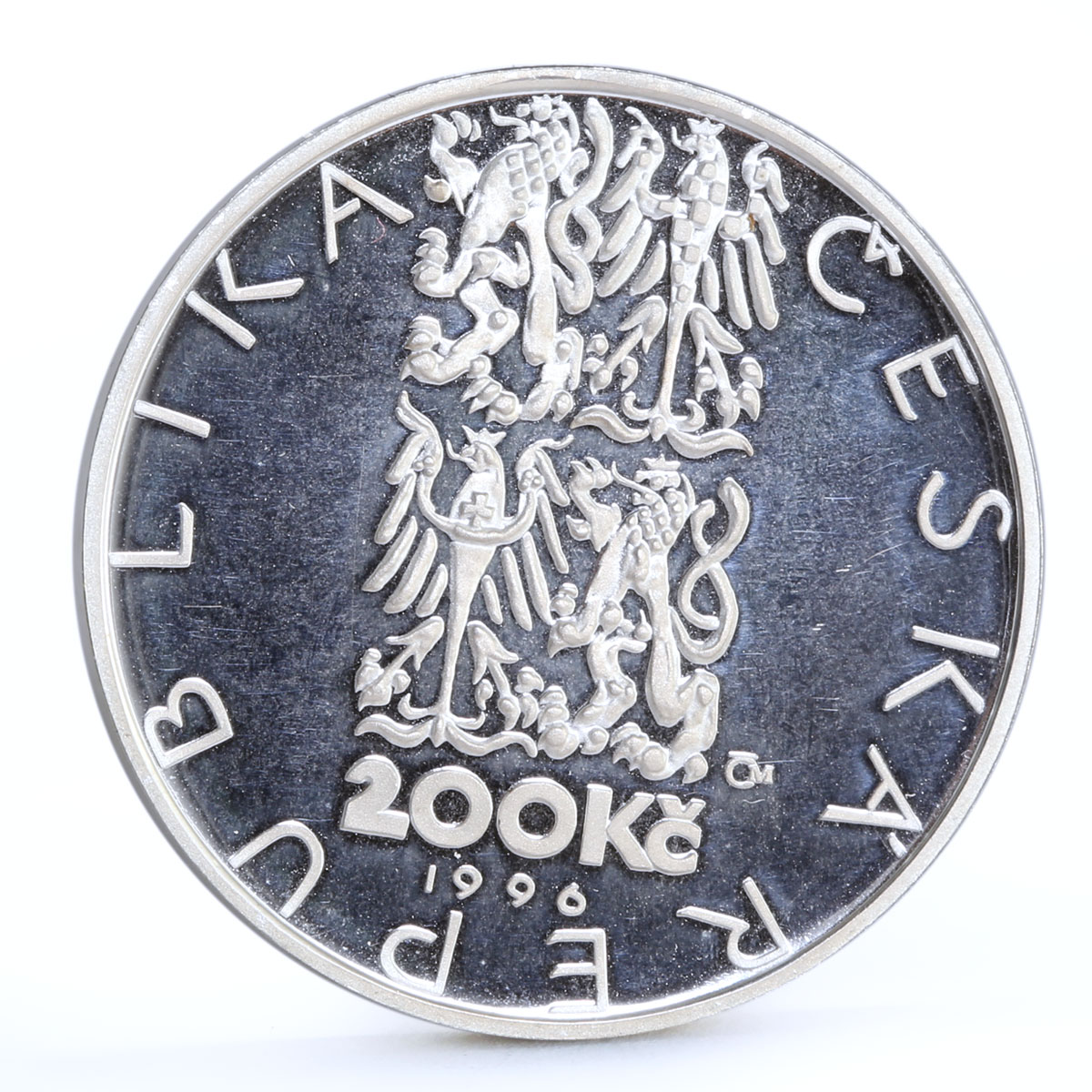 Czech Republic 200 korun Jean-Baptist Gaspard Deburau proof silver coin 1996