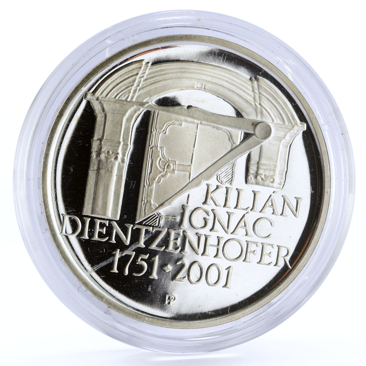 Czech Republic 200 korun Kilian Ignac Dientzenhofer proof silver coin 2001