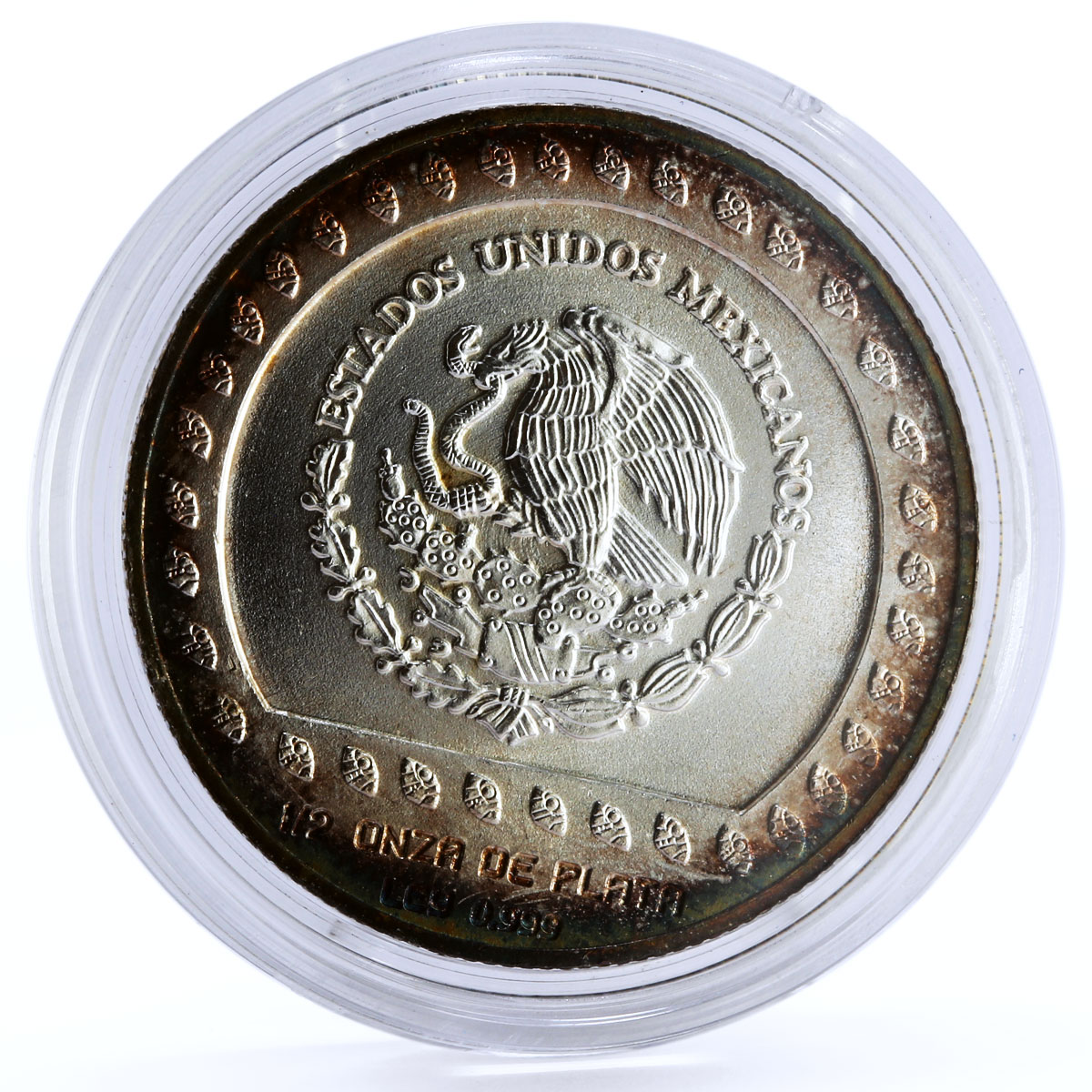 Mexico 50 pesos Guererro Aguila The Eagle Warrior silver coin 1992