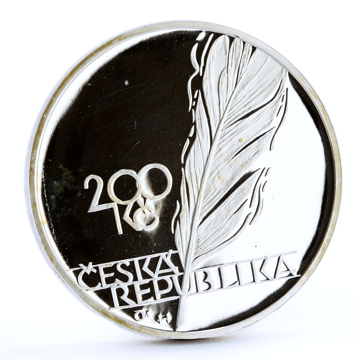 Czech Republic 200 korun Author and Poet Jaroslav Vrchlicky silver coin 2003