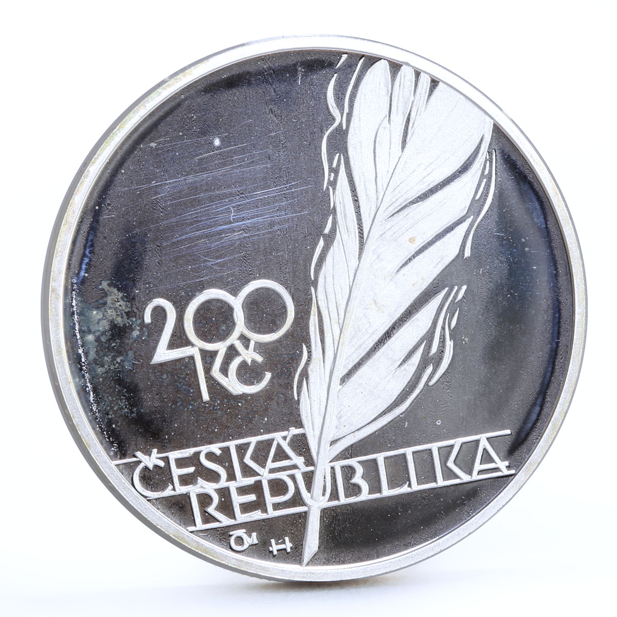 Czech Republic 200 korun Author and Poet Jaroslav Vrchlicky silver coin 2003