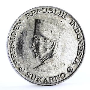 Indonesia Irian Barat 25 sen President Sukarno Al coin 1962