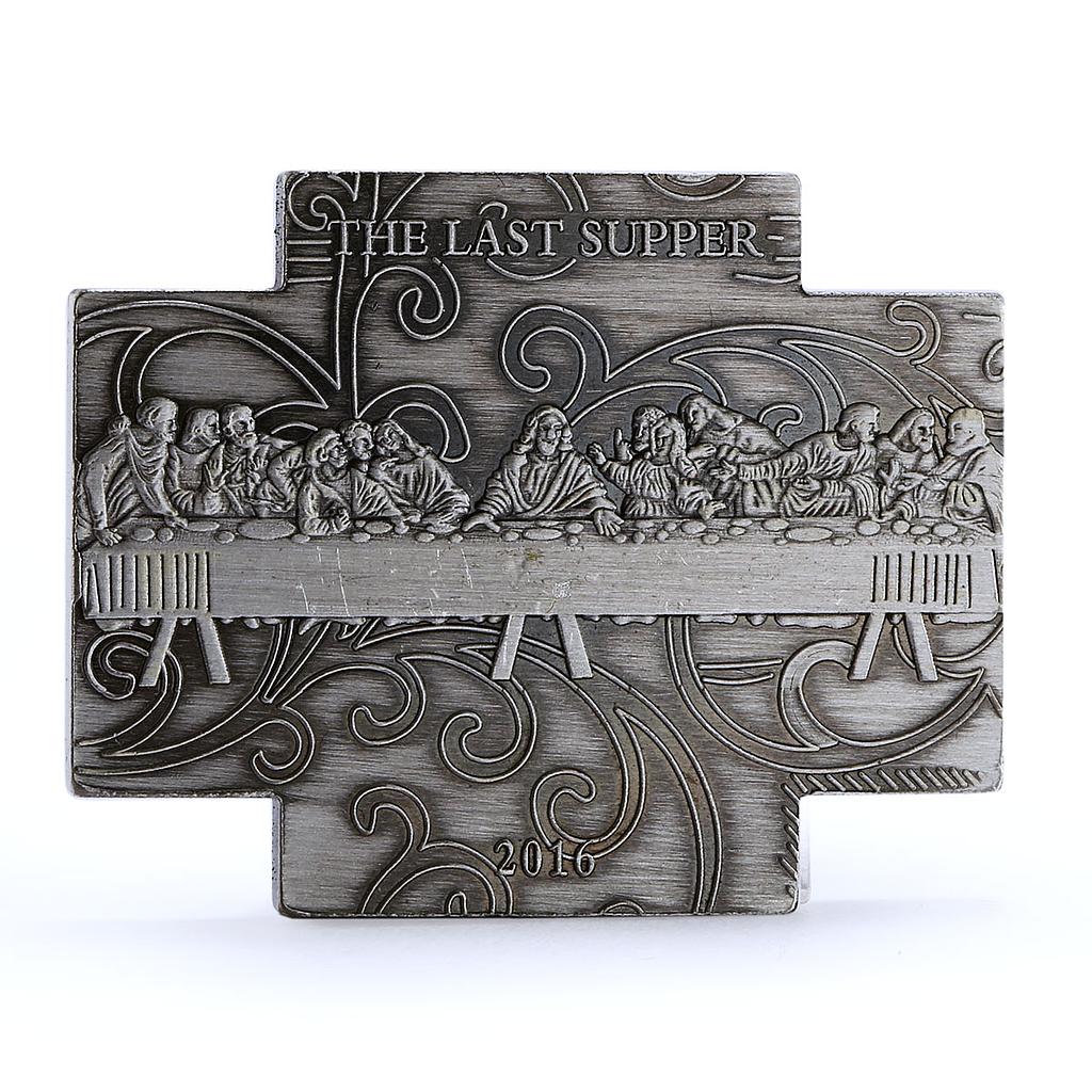 Burkina Faso 100 francs Leonardo Da Vinci Last Supper Art AgCuNi coin 2016