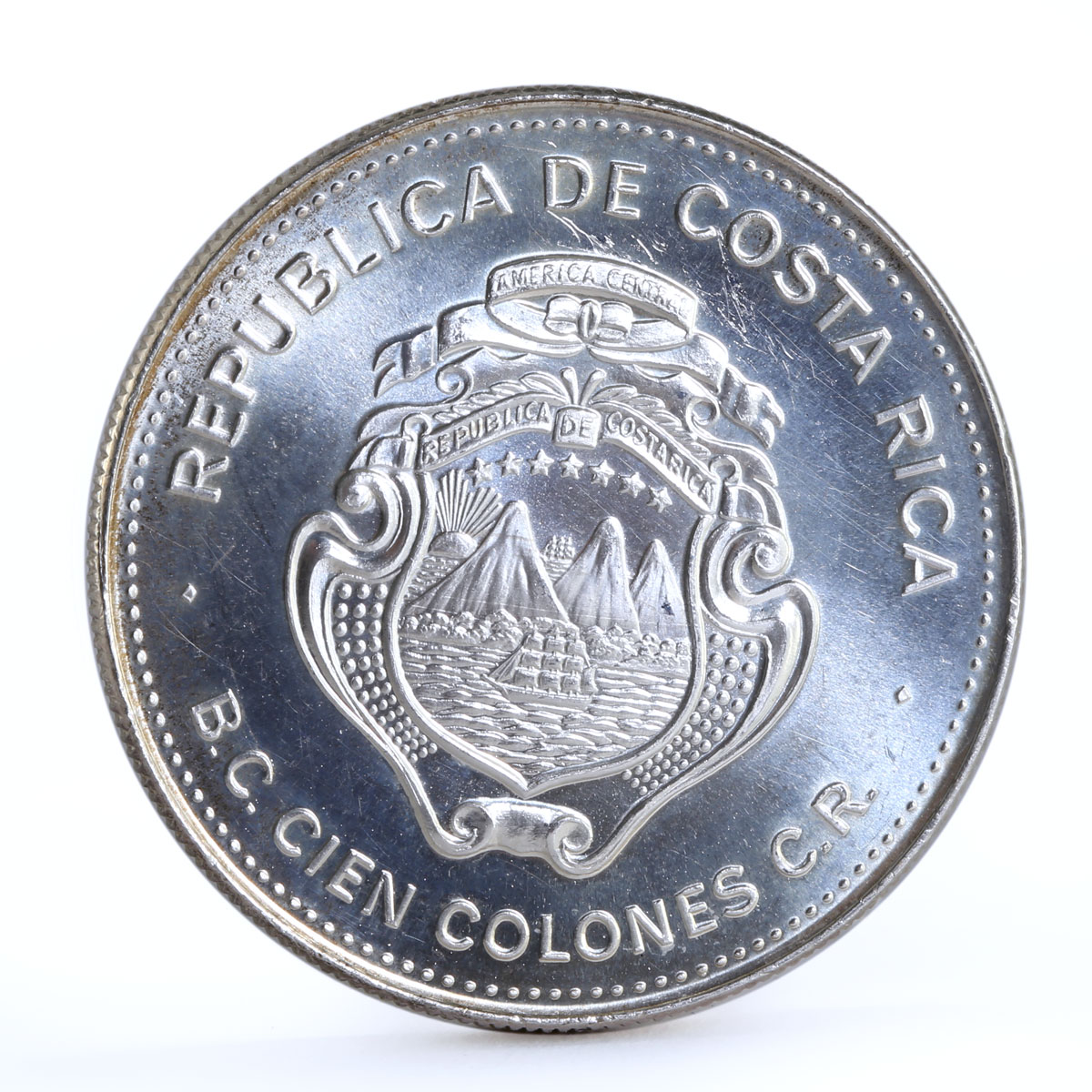 Costa Rica 100 colones International Year of the Child Birds silver coin 1979