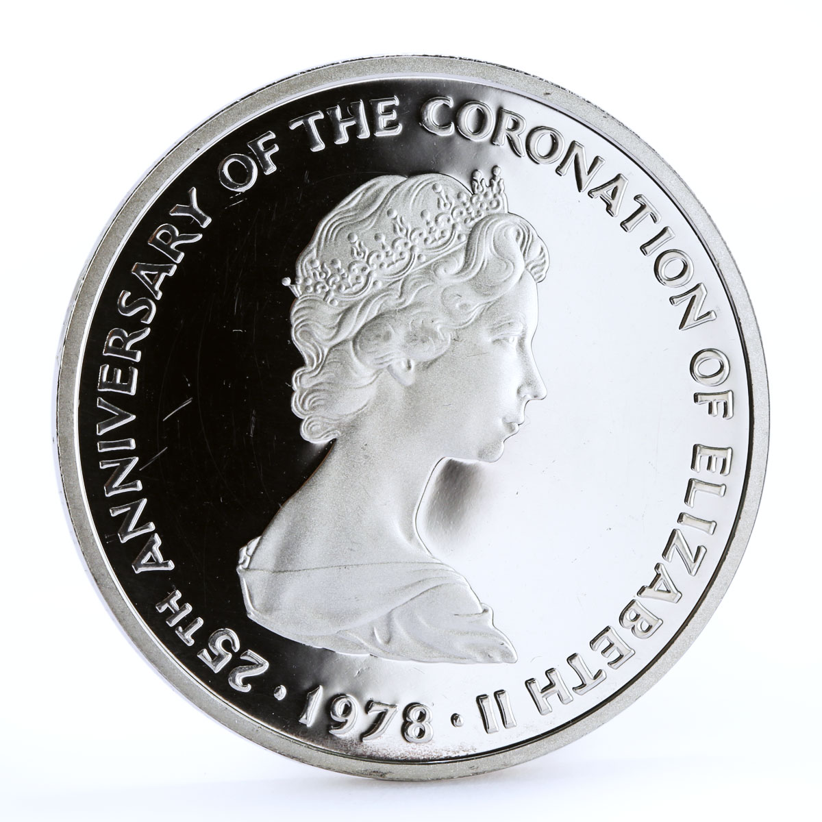 Turks and Caicos 25 crowns Queen's Beast The Scottish Unicorn silver coin 1978