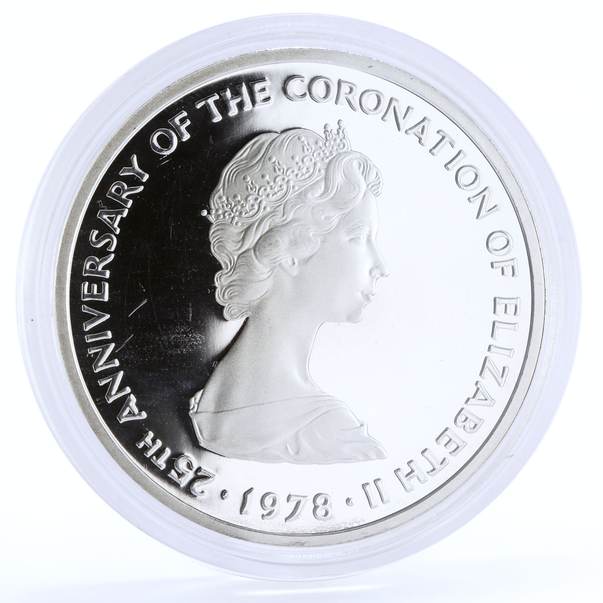 Turks and Caicos 25 crowns Queen's Beast The Scottish Unicorn silver coin 1978