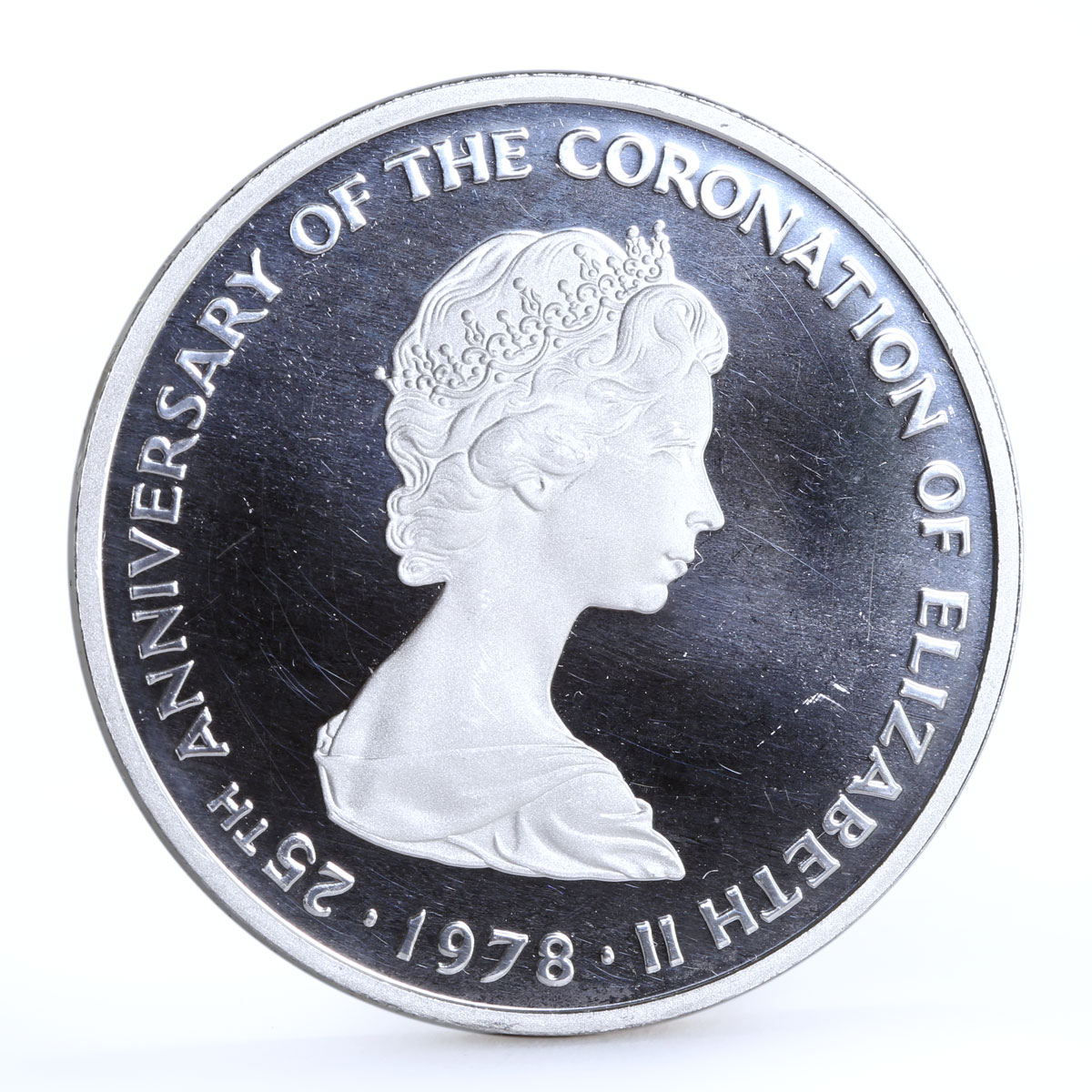 Turks and Caicos 25 crowns Queen's Beast The Scottish Unicorn silver coin 1978