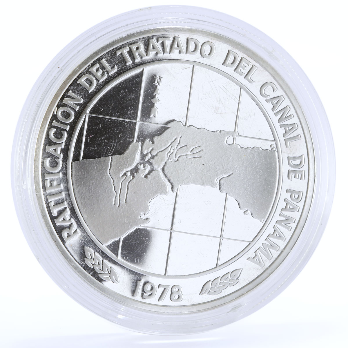 Panama 10 balboas Panama Canal Treaty silver coin 1978