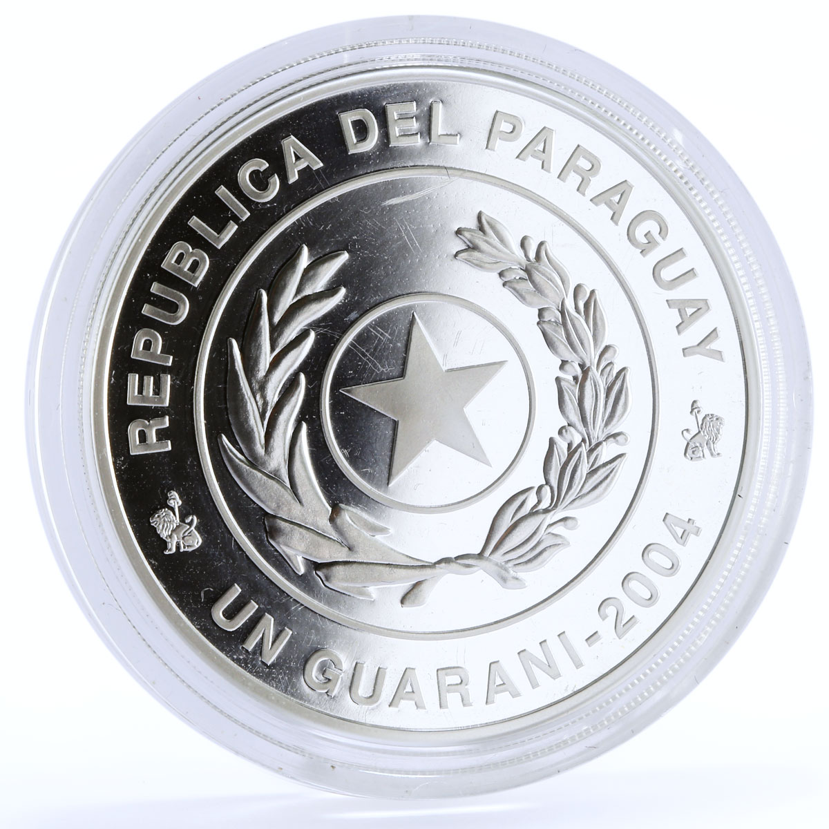 Paraguay 1 guarani Football World Cup in Germany Field Ball silver coin 2004