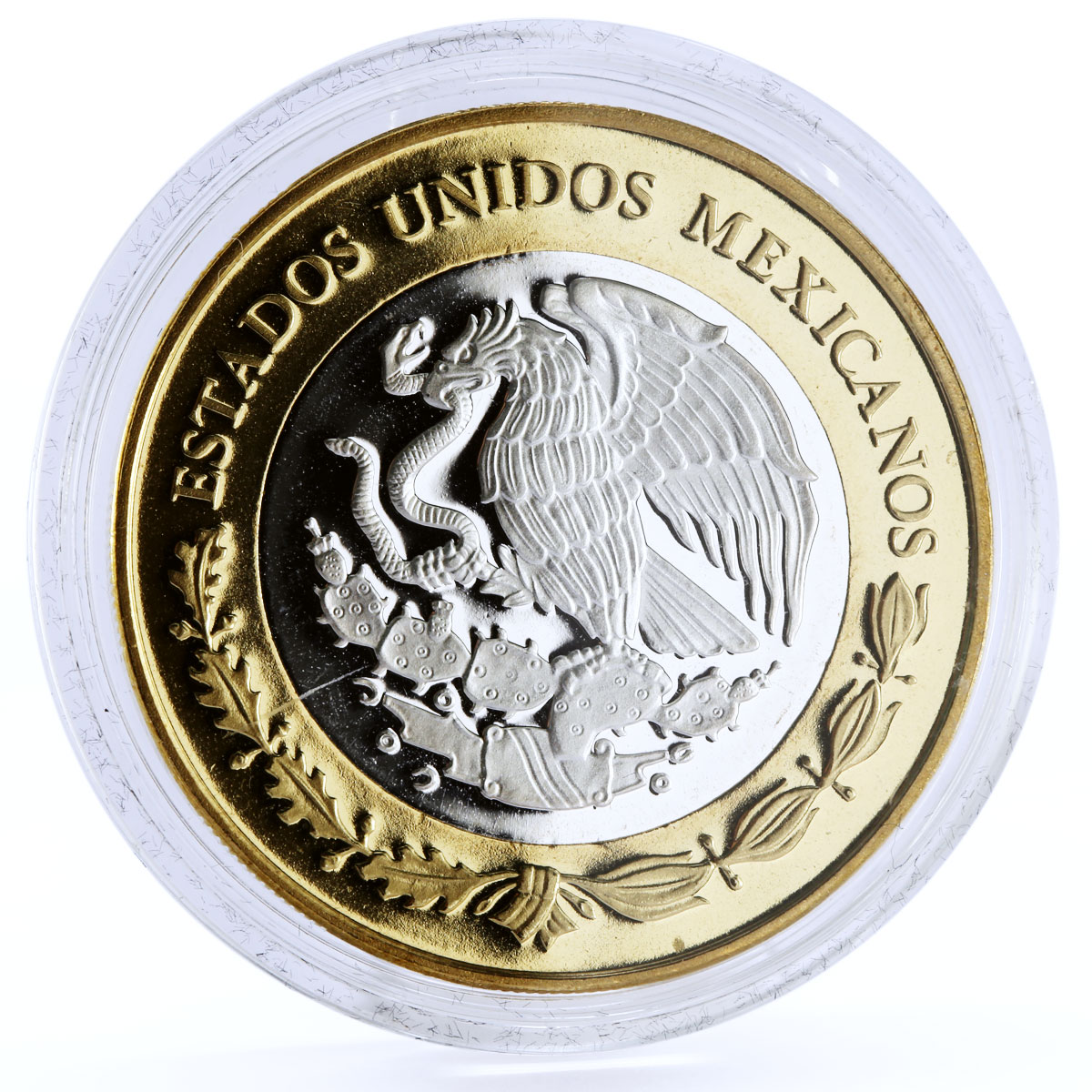 Mexico 100 pesos Heritage 1866 1 Peso Emperor Maximiliano bimetal coin 2012