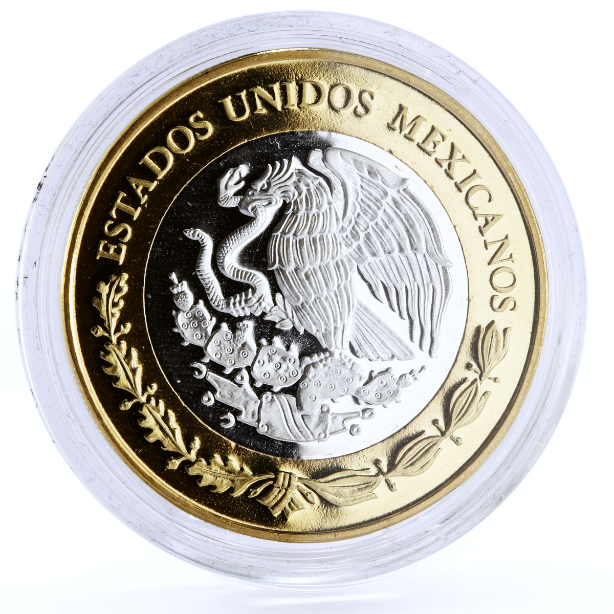 Mexico 100 pesos Numismatic Heritage 1828 8 Escudos bimetal coin 2012