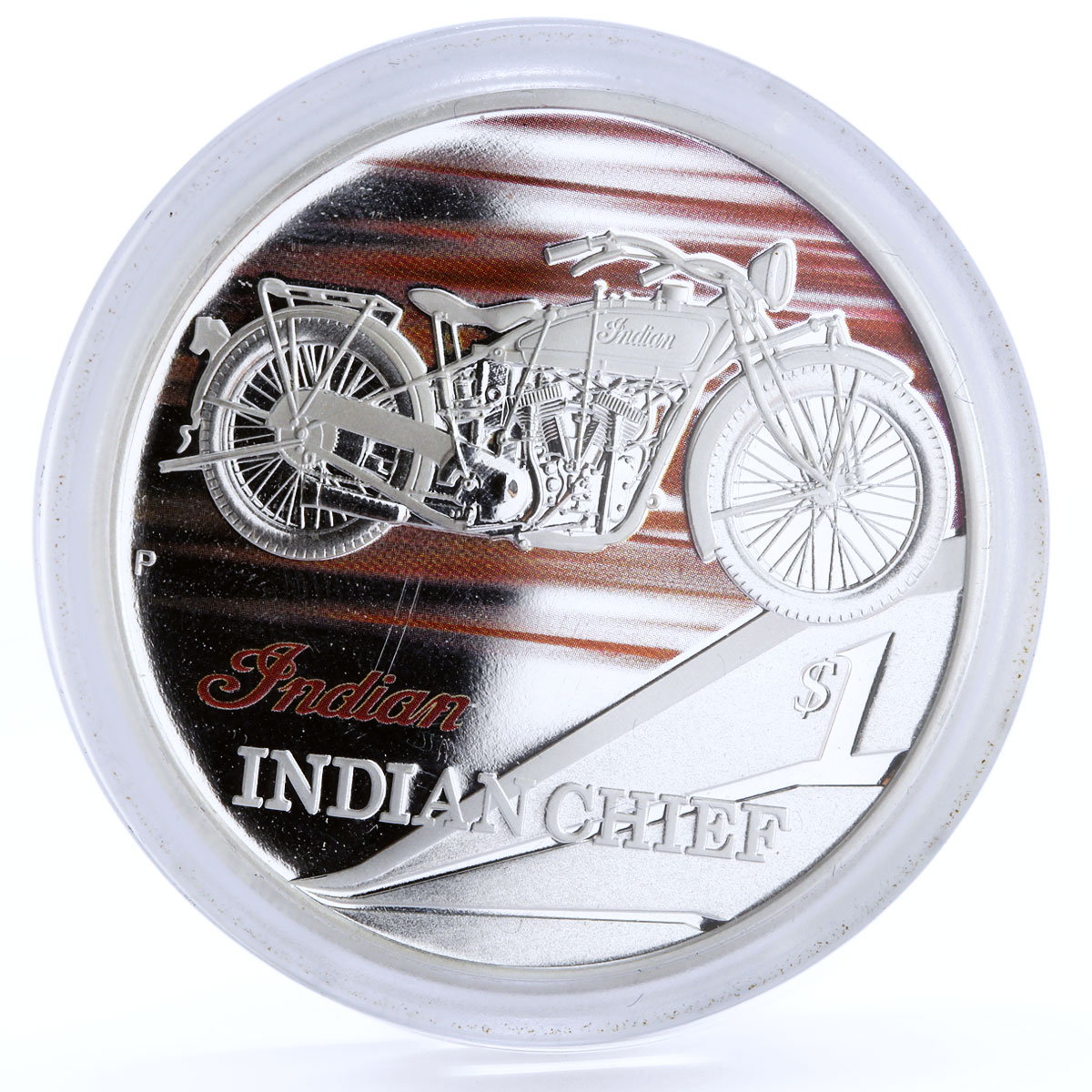 Tuvalu set of 5 coins Classic Motorbikes colored silver coins 2008