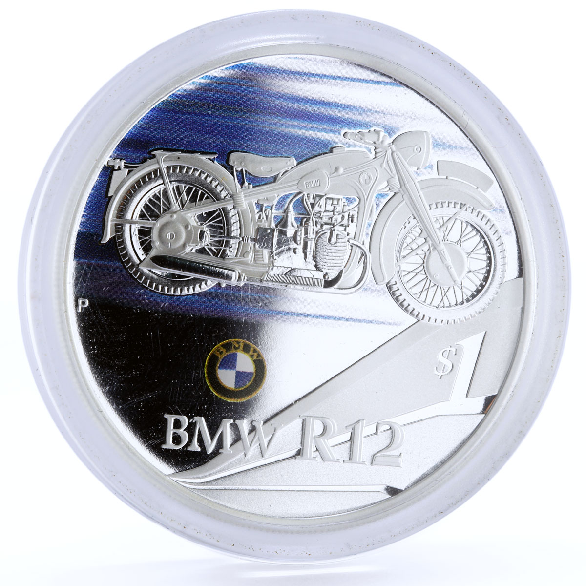 Tuvalu set of 5 coins Classic Motorbikes colored silver coins 2008