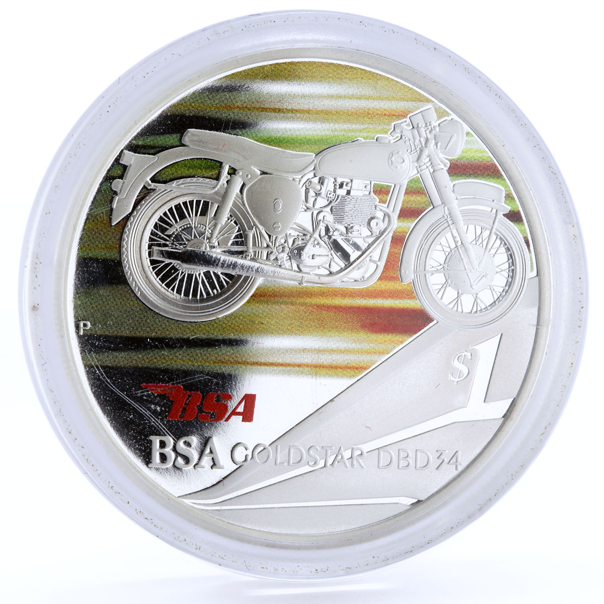 Tuvalu set of 5 coins Classic Motorbikes colored silver coins 2008