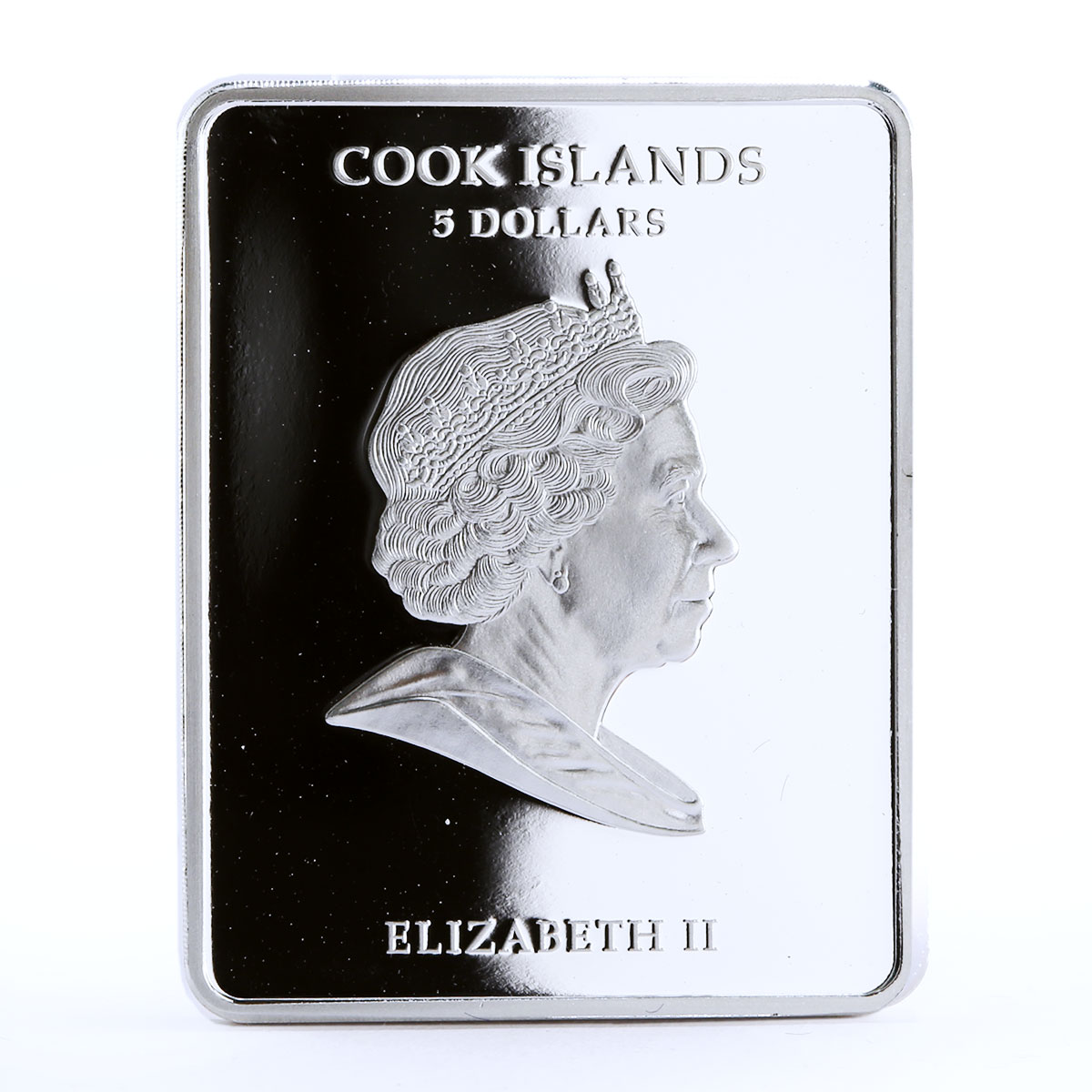 Cook Islands 5 dollars Russian Icons St. Sergius of Radonezh silver coin 2010